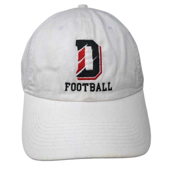 D Football Slideback Hat White One Size Embroidered Nike Heritage86 - Picture 1 of 10